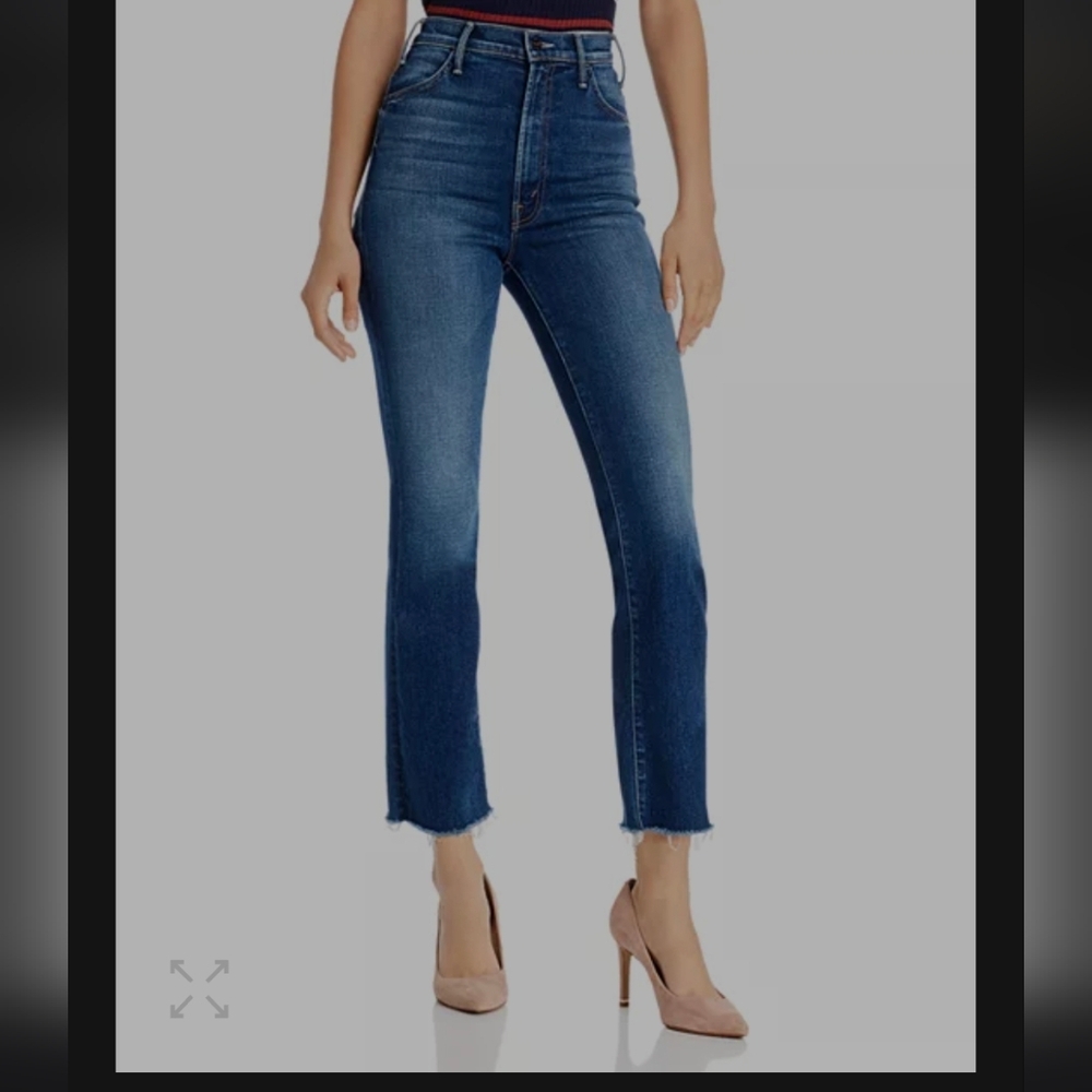 MOTHER Ankle Cropped Jeans in‎ Deep Blue